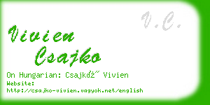 vivien csajko business card